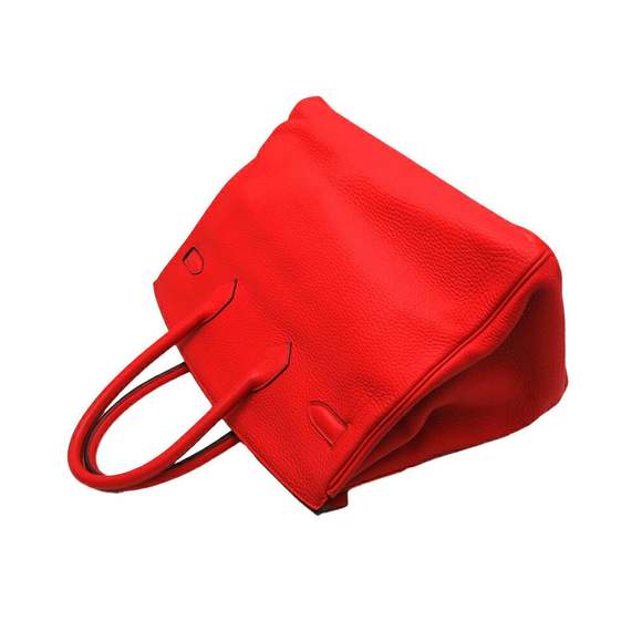 Hermes Women's Orange Togo Leather Birkin Bag - A Condition in Orange - Picture 4 of 10